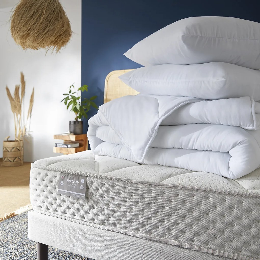 Beklede boxspring met 18 flexibele latten - 3 zones