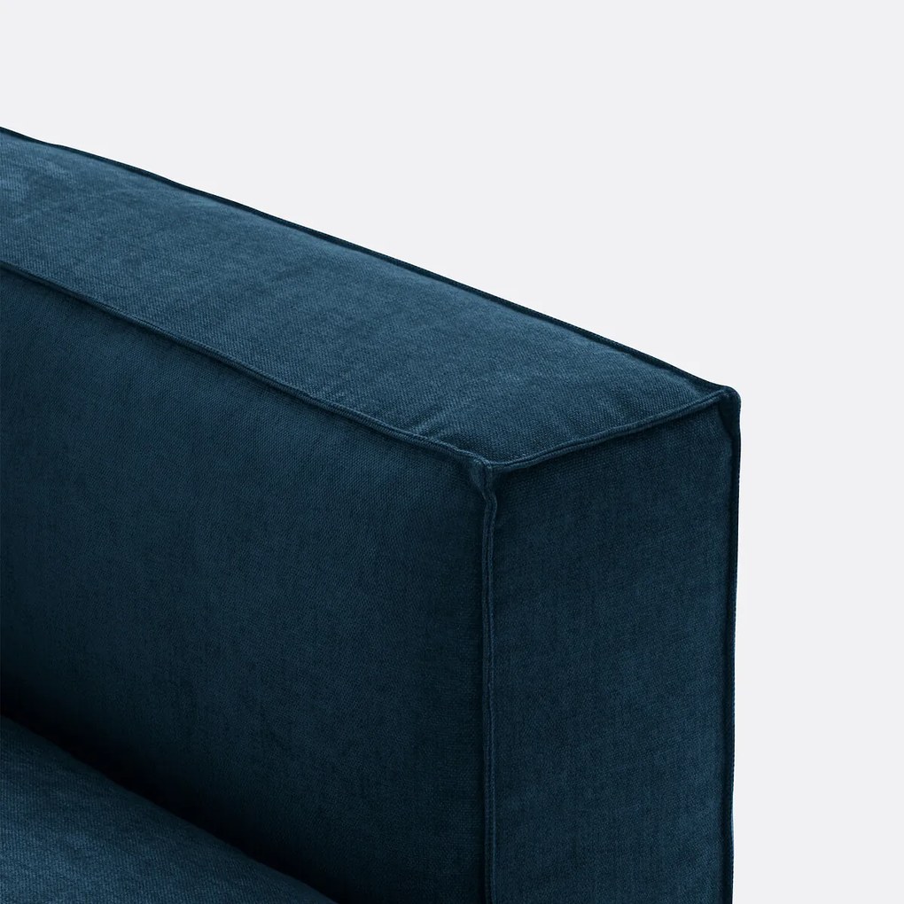 Modulaire longchair van getextureerd fluweel, Seven