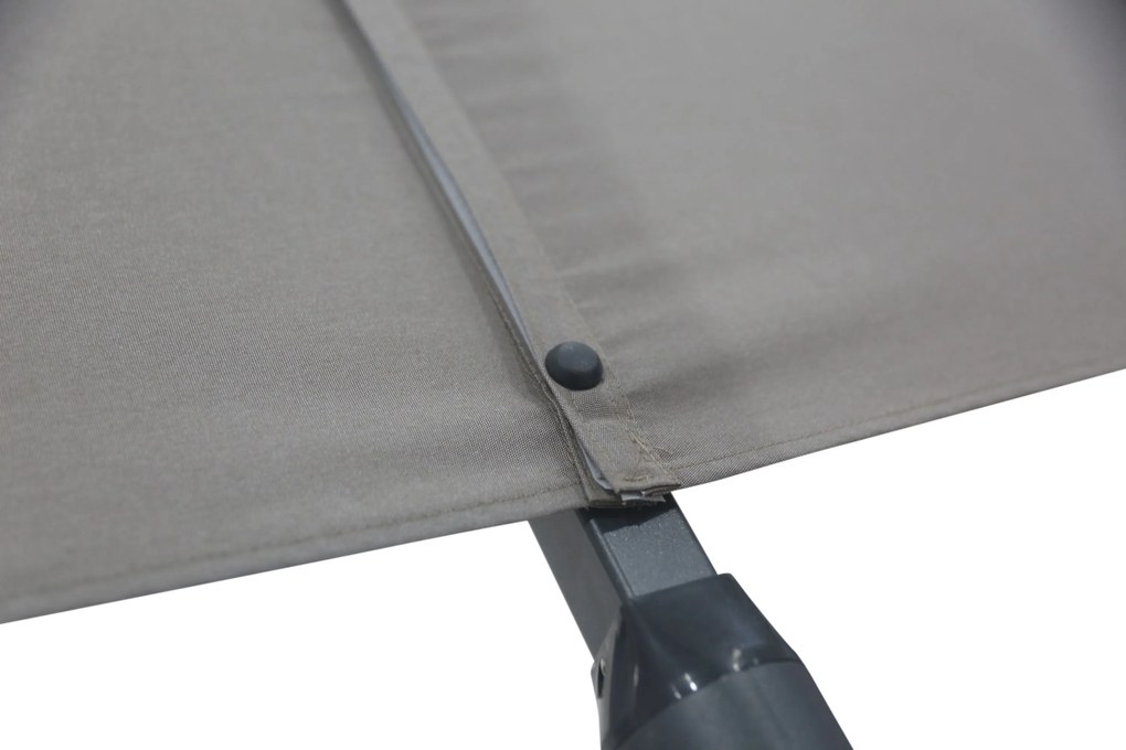 Zweefparasol 2.6x3.5m Desert (incl. voet en hoes) Taupe-naturel-bruin Camello Luna