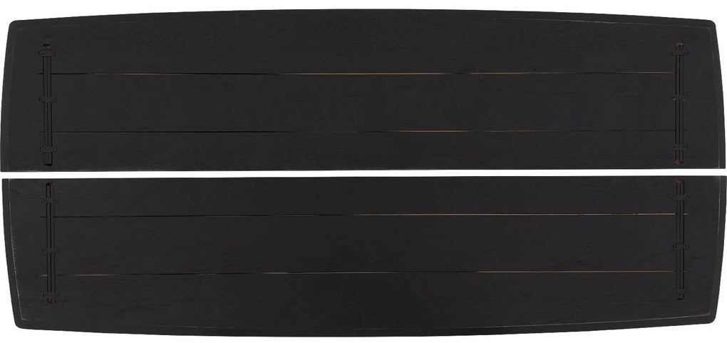 Goossens Excellent Eettafel Floyd, Semi rechthoekig 180 x 100 cm met split