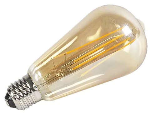 Set van 3 E27 dimbare LED lampen ST64 goud 5W 450 lm 2200K
