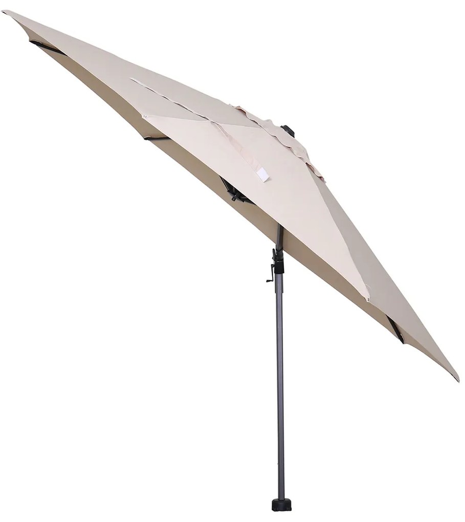 Garden Impressions Hawaii zweefparasol Ø350 cm - frame carbon black - doek ecru