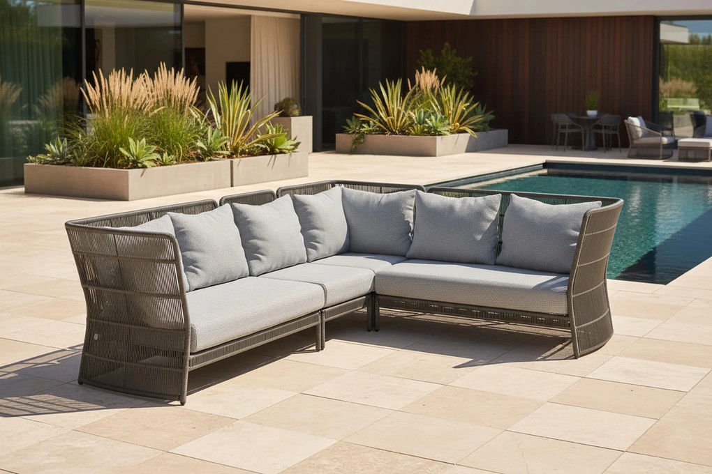 4 Seasons Outdoor Oriënt hoekbank - SALE Loungeset houtkleur weerbestendig