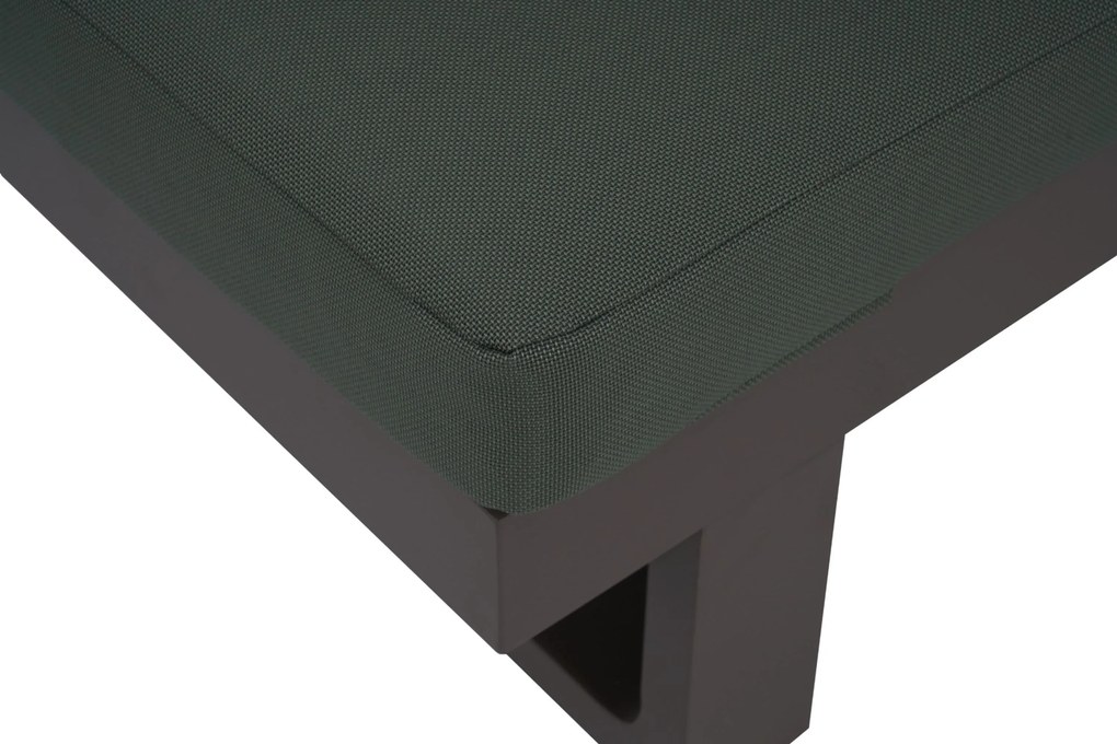 Lifestyle Garden Furniture Massimo Ligbed Met Kussen Antraciet/moss Green Aluminium Grijs