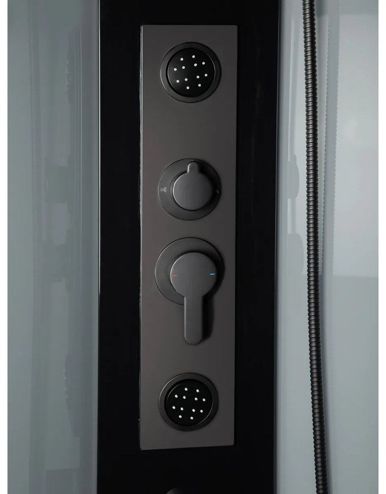 Kerra Wega complete douchecabine met massagejets zwart