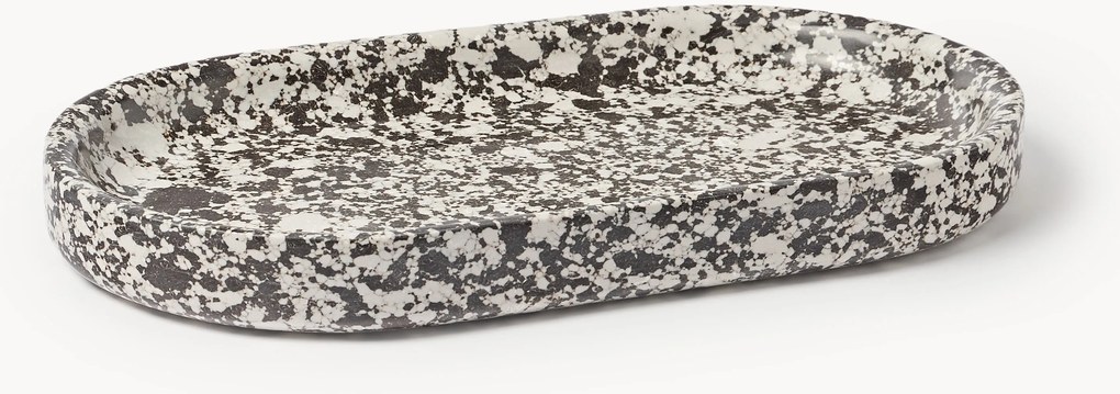 Serveerschaal van samengesteld marmer Elara, B 38 cm