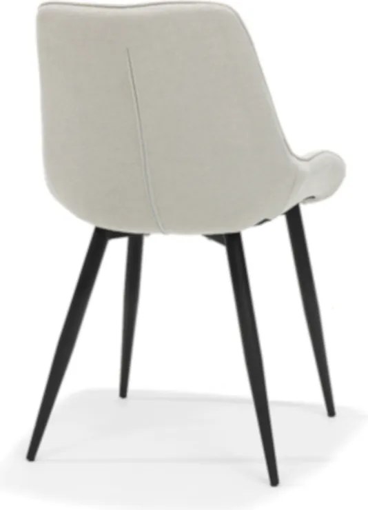 Eetkamerstoel - Loena - stof Teddy Wit