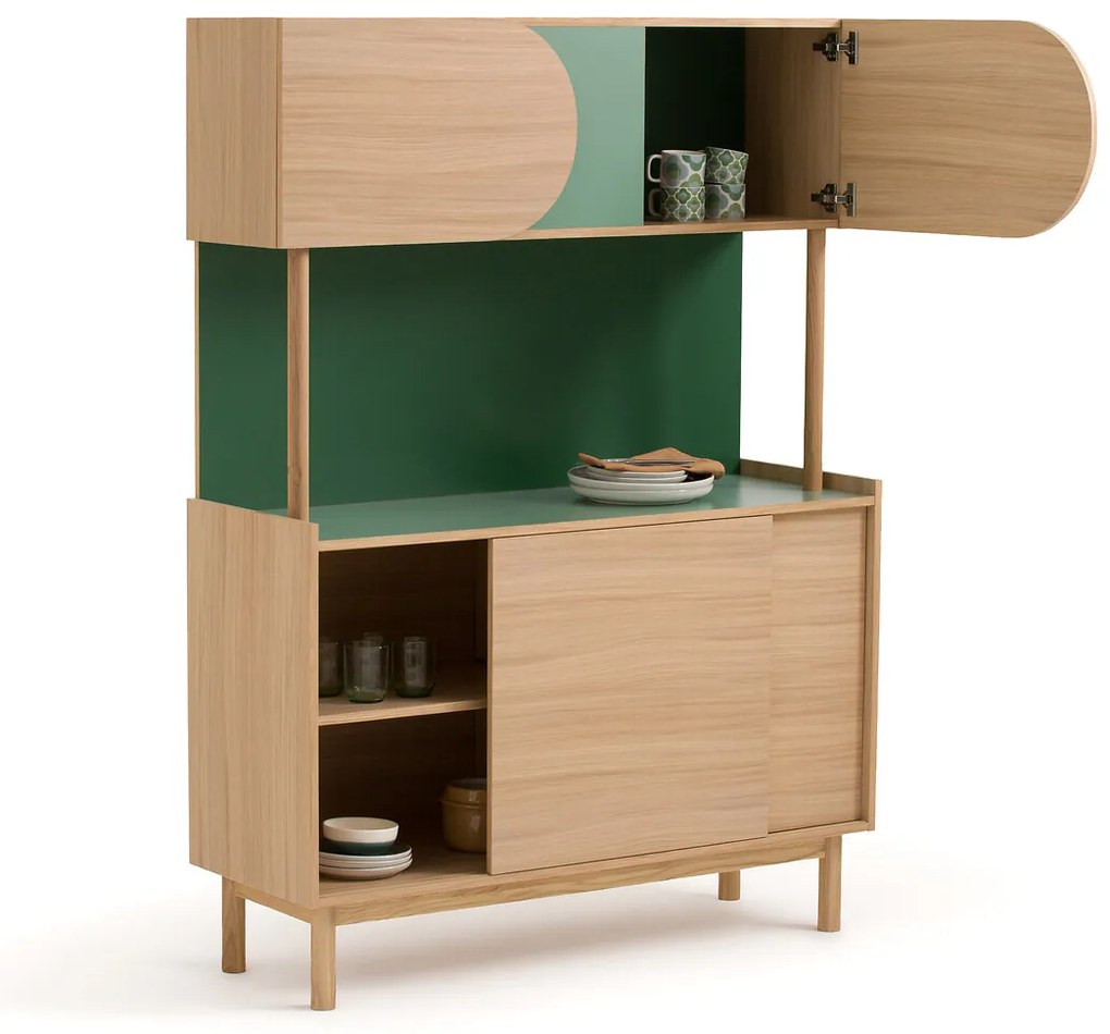 Buffetkast in eikenfineer en Formica, Quillan
