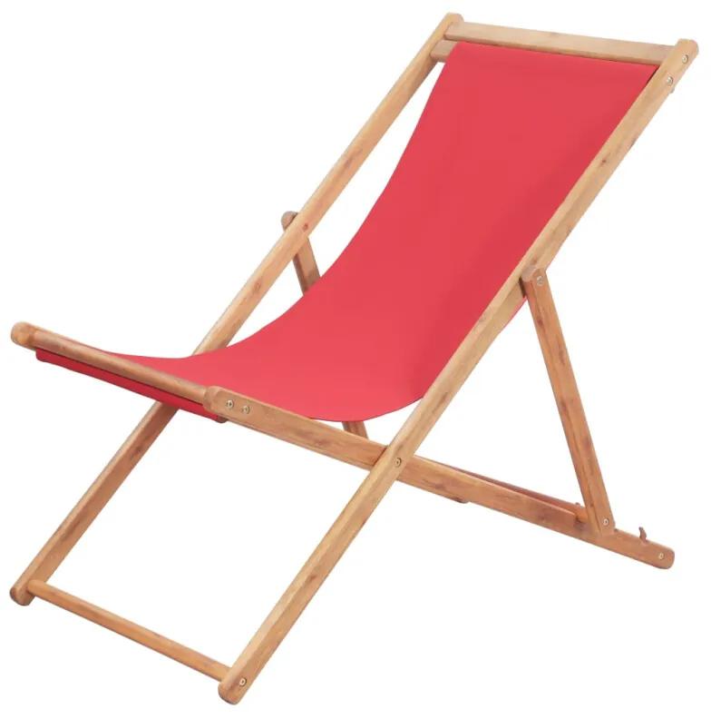 Strandstoel inklapbaar stof rood