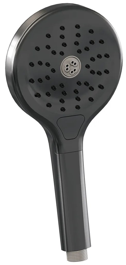 Brauer Stripe opbouw regendouche met 25cm hoofddouche en 3 standen handdouche gunmetal geborsteld PVD