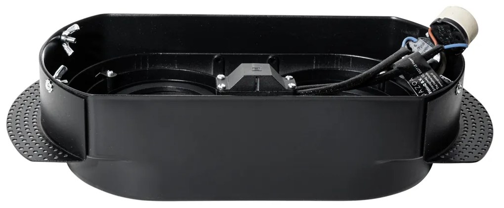 Afgeronde inbouwspot zwart GU10 70mm 2-lichts - Hubs Modern GU10 ovaal Binnenverlichting Lamp