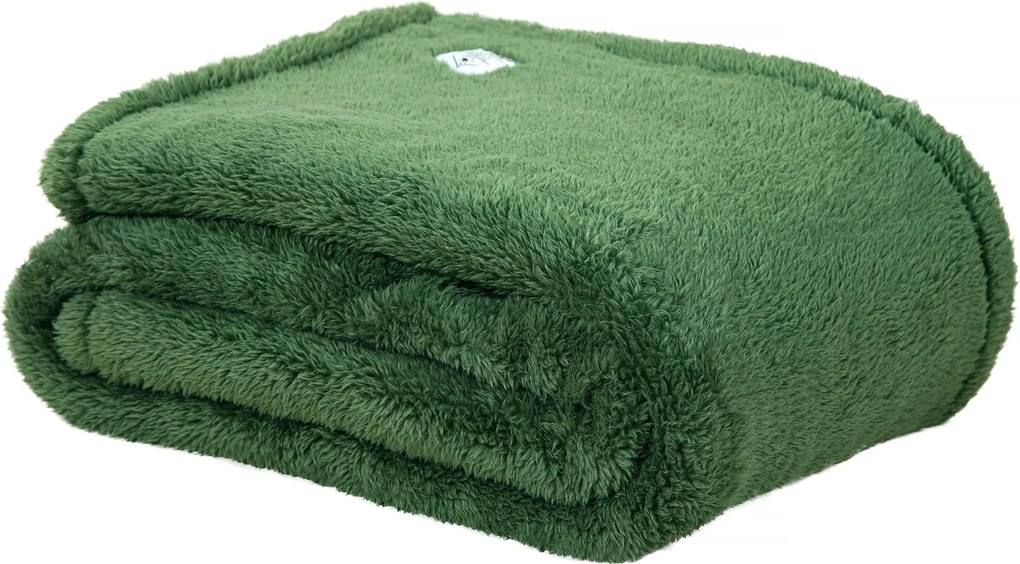 Teddy Fleece Deken - Ultrazacht - 130x170 - groen