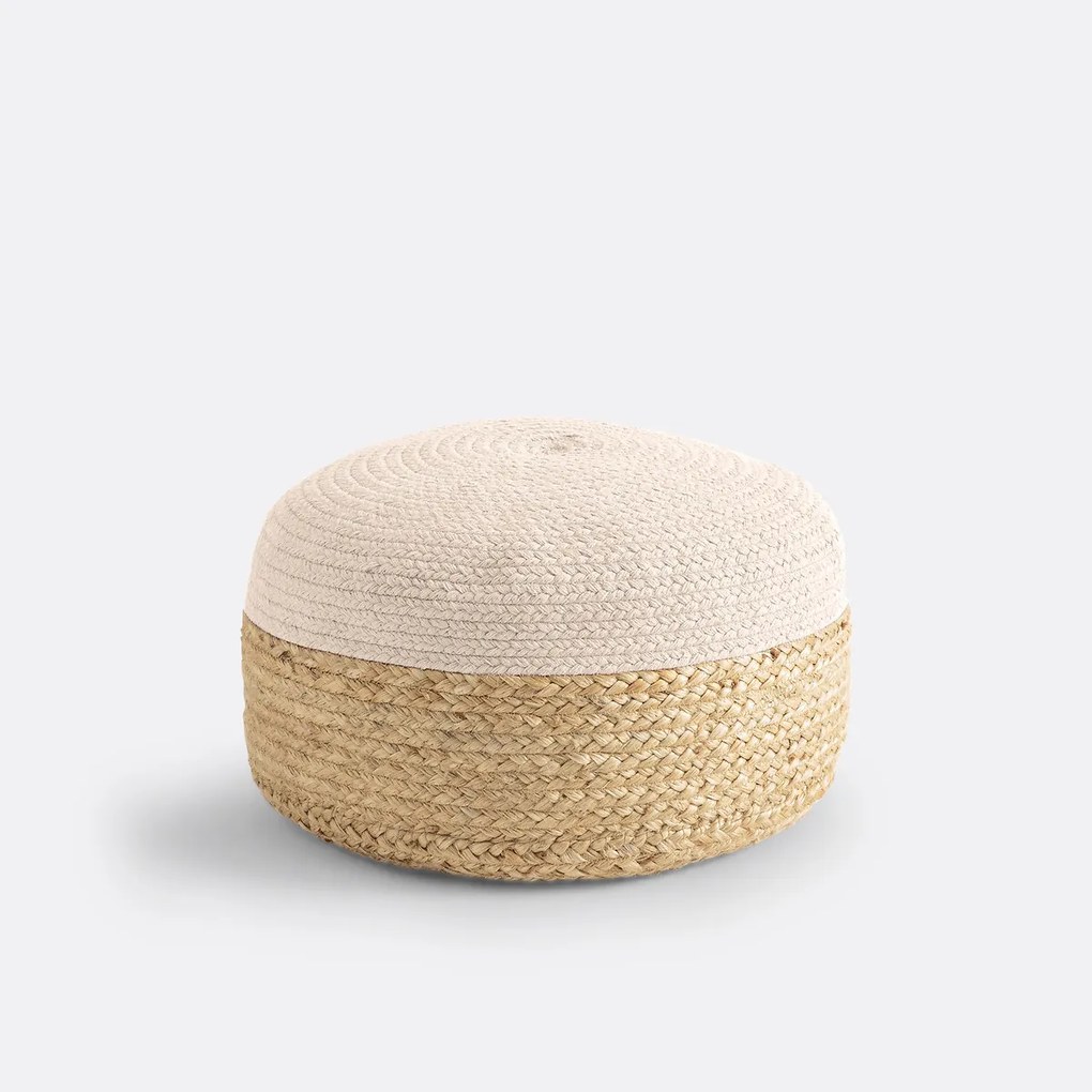 Bicolor poef in jute Popayan