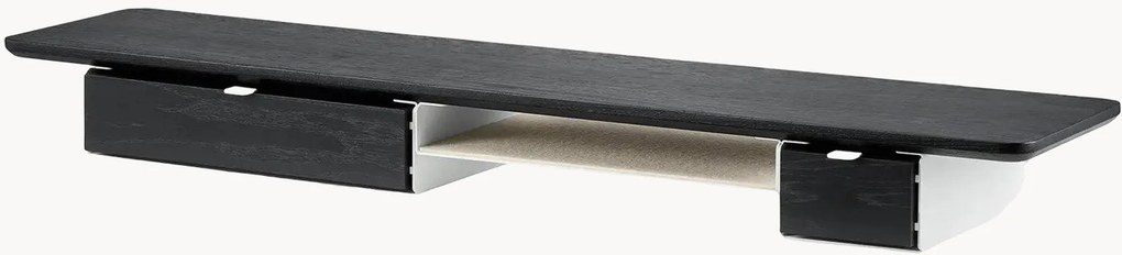 Handgemaakte monitorstandaard Pro van eikenhout met 2 lades