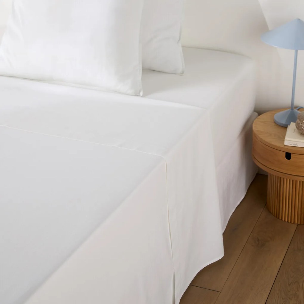 Effen plat laken in gewassen katoen, Scenario