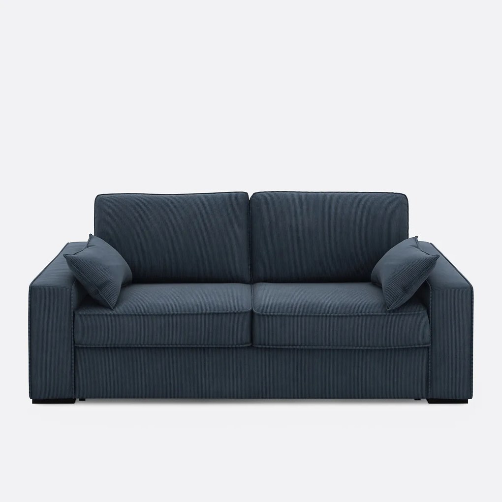 Slaapbank van fluweel, 2, 3 of 4 zits, Comfort Bultex®, Cecilia