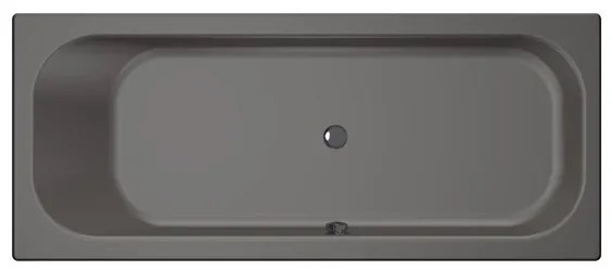 Xenz Aruba Ligbad - 190x80x48 - afvoer Midden - acryl - antraciet 6894-05