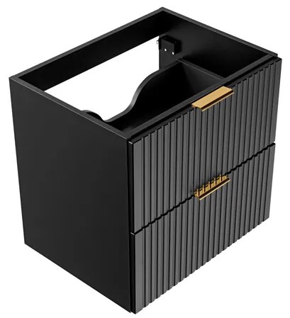 Comad Adele Black FSC onderkast met ribbelfront 60cm zwart mat