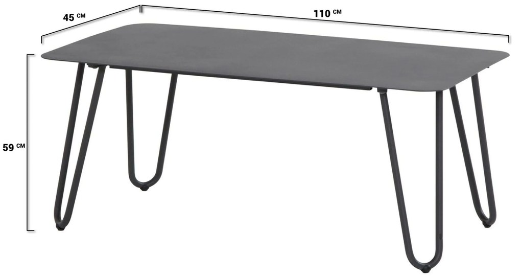 Stoel en Bank Loungeset 5 personen Wicker Grijs Garden Collections Toronto/Cool