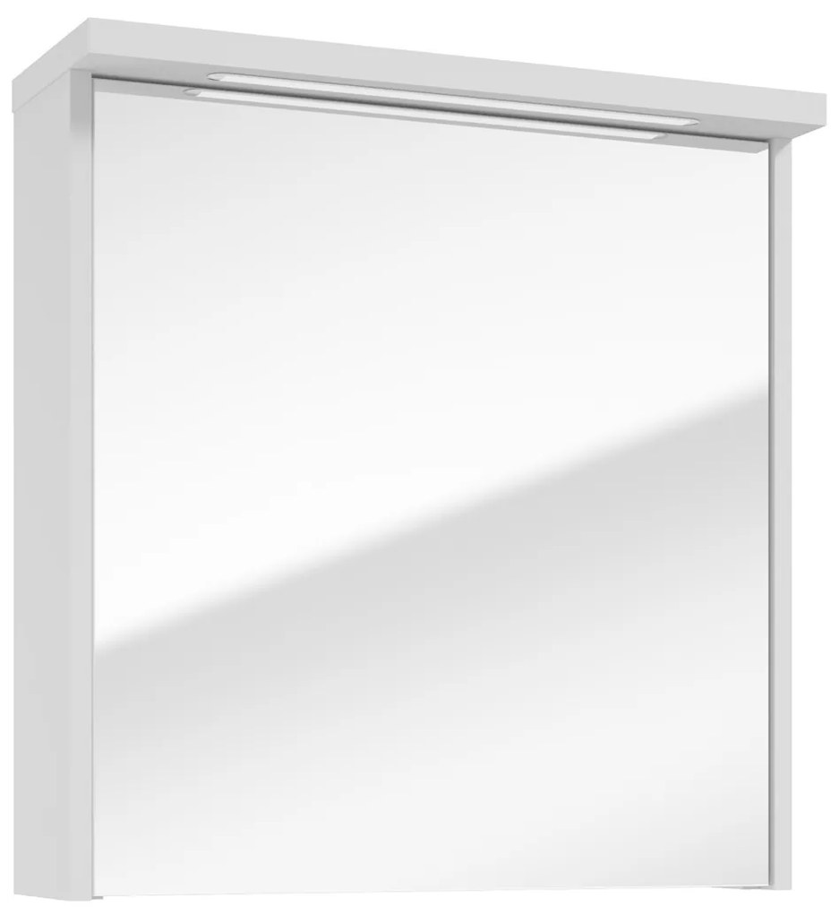 Fontana Grado spiegelkast met verlichting 60cm 1 deur wit mat