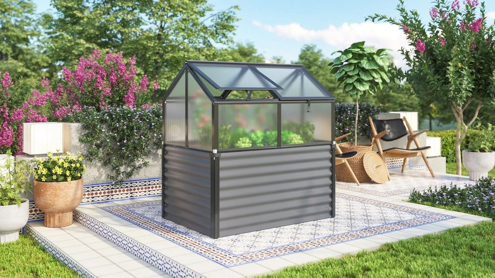 Vitavia kweekbak met polycarbonaat - Gamma - 1,05m² - Zwart