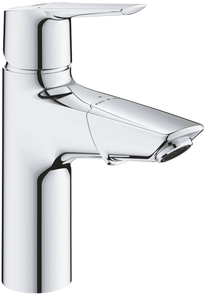 Grohe QuickFix Start wastafelmengkraan met uittrekbare handdouche en waste chroom