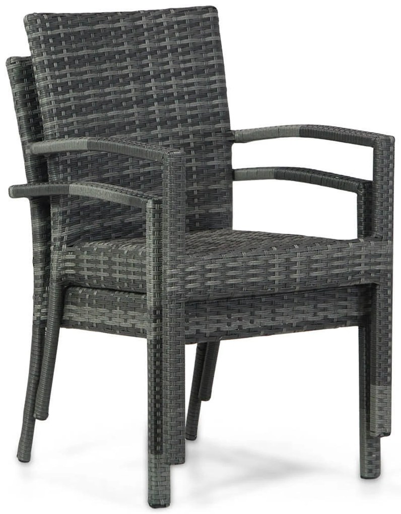 Tuinset 6 personen 217 cm Wicker Grijs Domani Furniture Albergo/Young