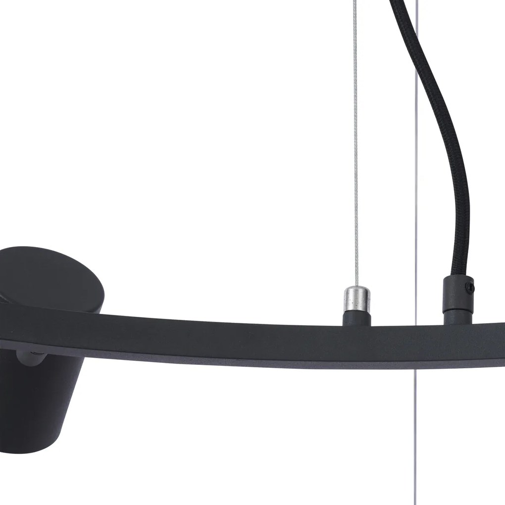 Moderne hanglamp zwart 6-lichts - Jeana Circle