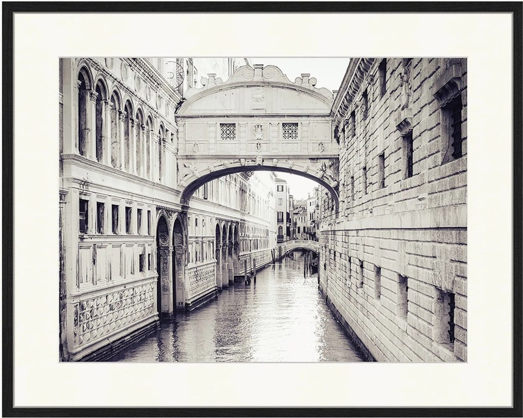 Ingelijste digitale print Bridge Of Sighs In Venice