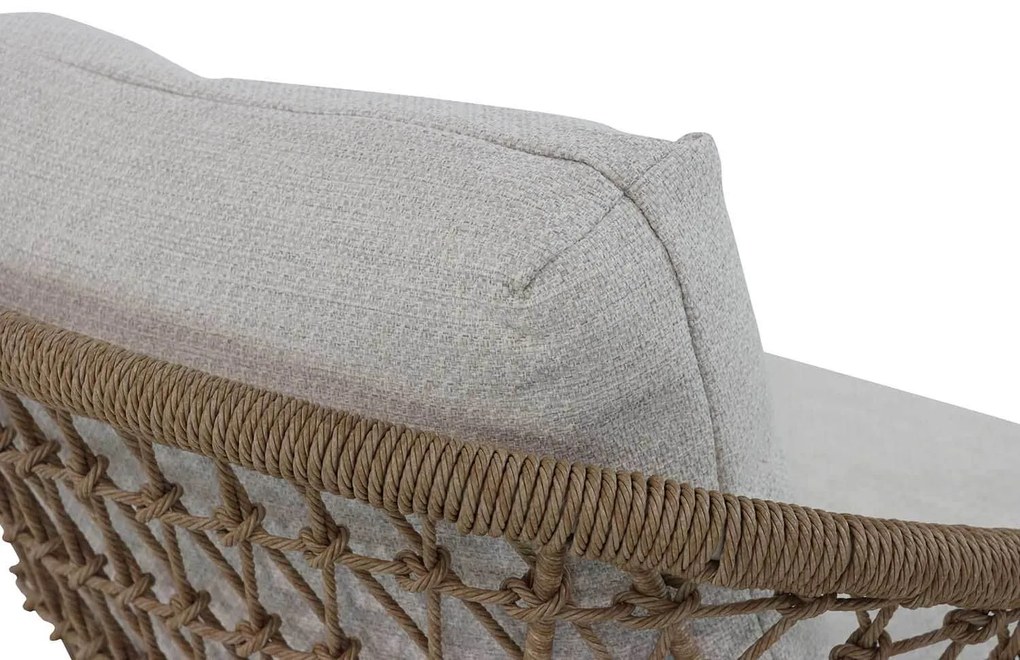 Tuinstoel Aluminium/wicker Taupe-naturel-bruin Coco Bali