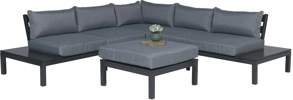 Lena 4-delige loungeset - donker grijs