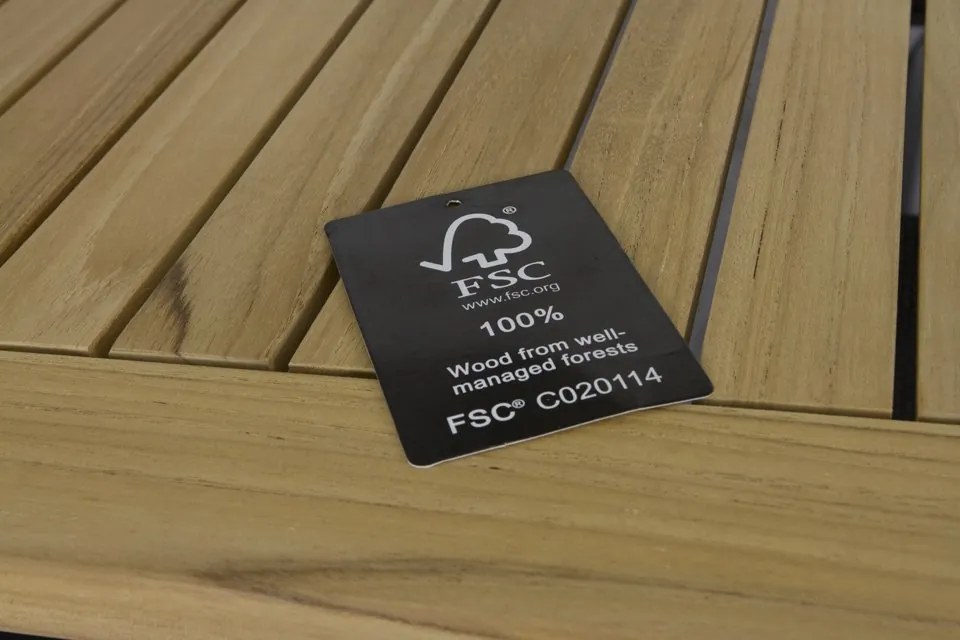 Hartman Sonata tuintafel 220x100 cm. – Teak/Antraciet