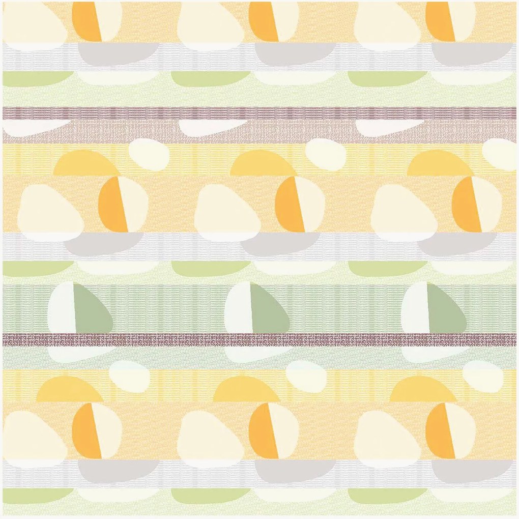 Jacquard tafelkleed Mille Galets Terre Cuite met acryl coating