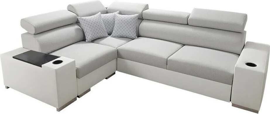 Hoekbank Pearland 104, Aanwezig, Aanwezig, 282x205x80cm, 181 kg, Poten: Hout, Metaal