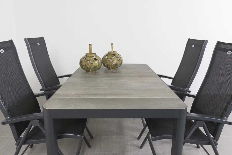 Hartman Salvatore/Queens 160x90 cm. verstelbare 4-persoons tuinset