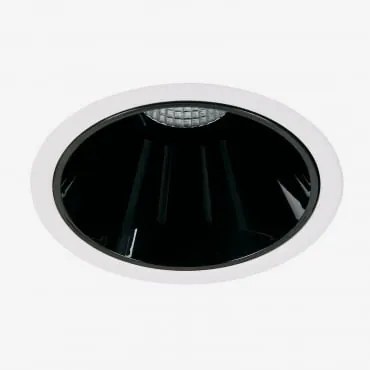 Downlight Led Inbouwspot Met Ronde Rand Ø8 Cm Voor Buitengebruik In Aluminium Luisiana Wit – Zwart & 8 W & 38º & Neutraal Wit 3500k - Sklum