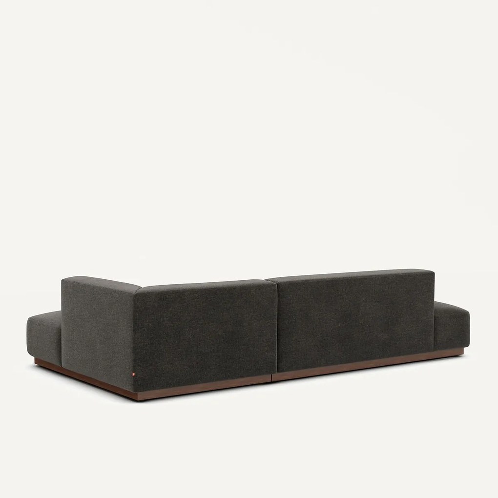 Rechter hoekbank XL in chenille fluweel, Jacopo