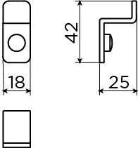 Clou Fold enkel handdoekhaakje chroom