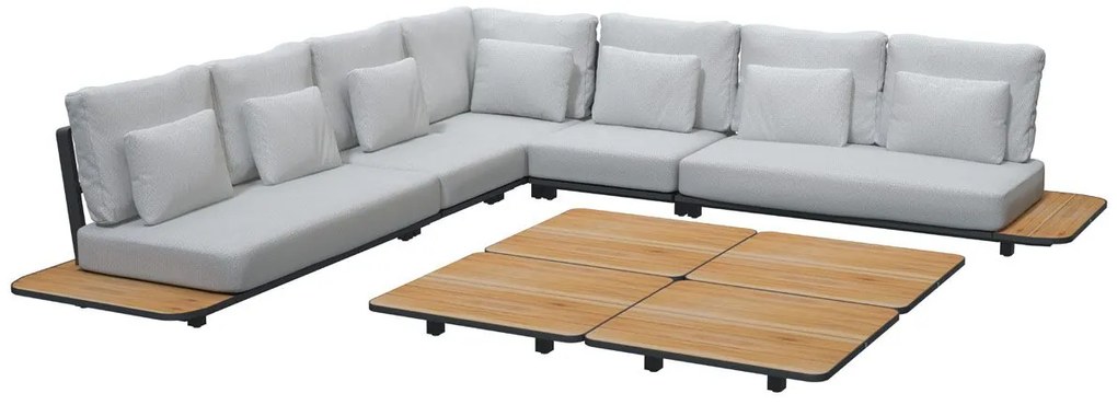 4 Seasons Outdoor Arcade platform salontafel SALE  Loungetafel    houtkleur weerbestendig