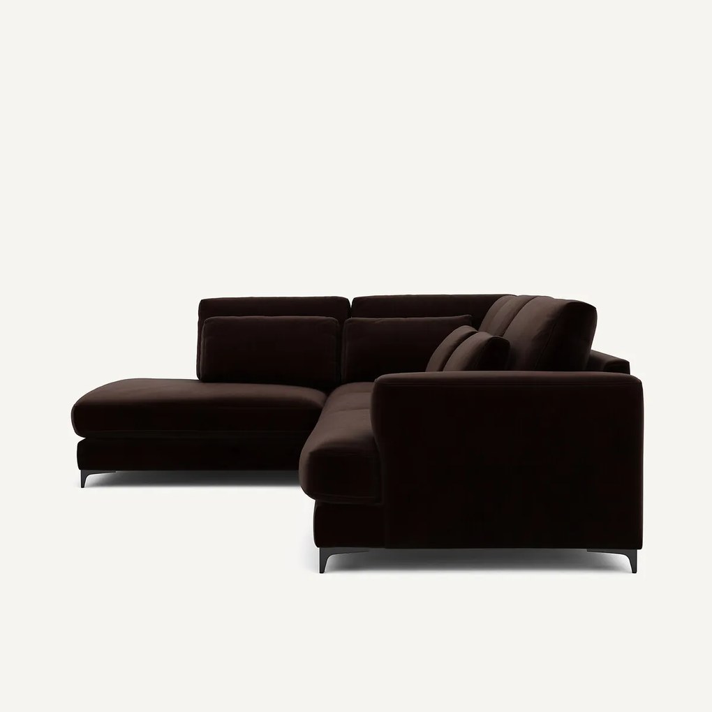 Omvormbare hoekbank links, fluweel, Marsile