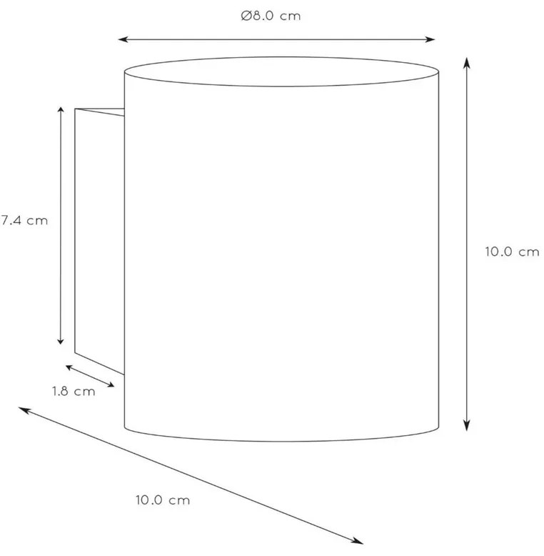 Lucide Xera wandlamp 8cm 1x G9 zwart