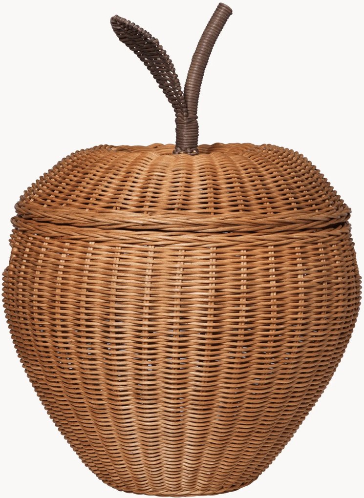 Handgemaakte rotan opbergmand Apple voor kinderen