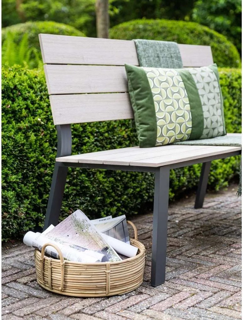 Garden Impressions Ellen parkbank donker grijs - light teak Vironwood