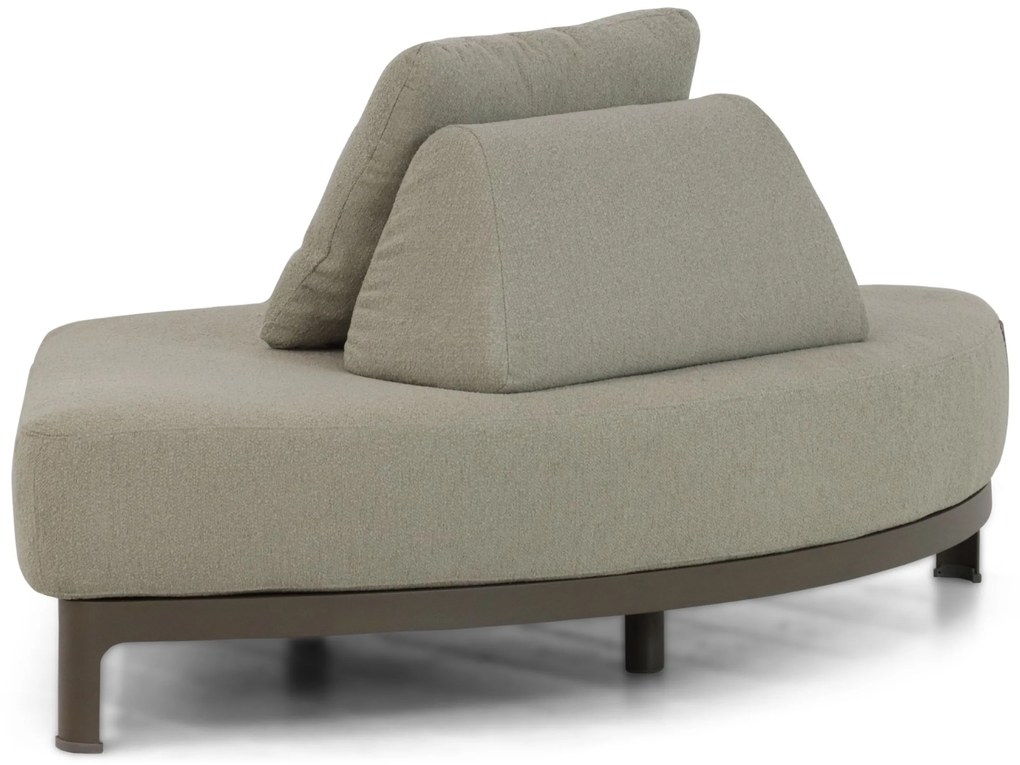 Hoek loungeset 5 personen Aluminium Taupe  4 Seasons Outdoor Santorini/Riah