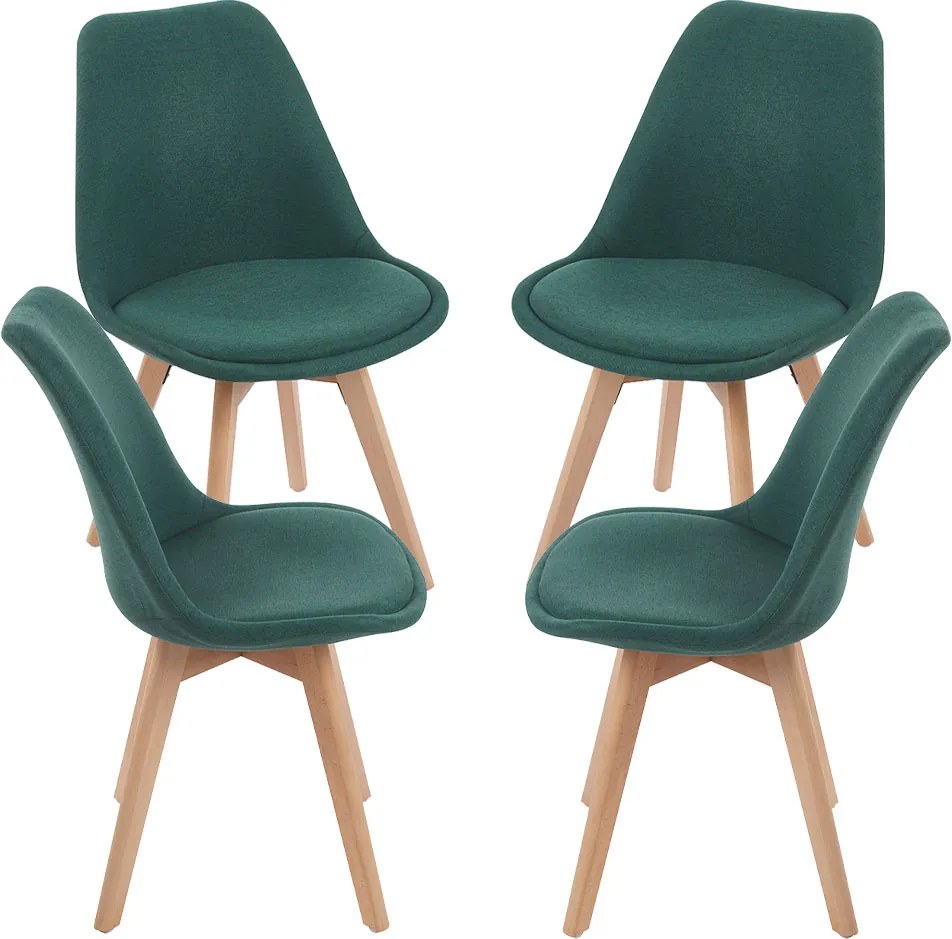 Set 4 Synk Stoffen Stoelen