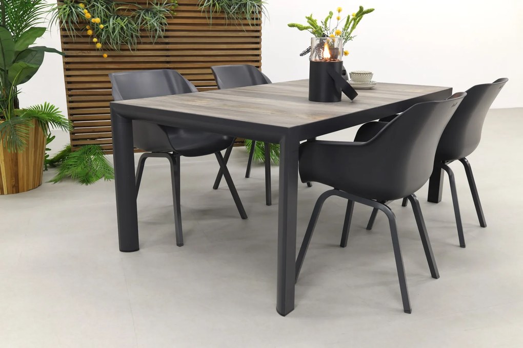 Hartman Sophie Xerix/Kings 4-persoons dining tuinset 180x100 cm. - Antraciet