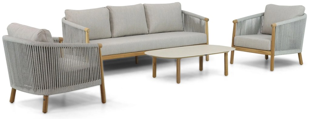 Stoel en Bank Loungeset 5 personen Aluminium/rope Grijs  Lifestyle Garden Furniture Bloom