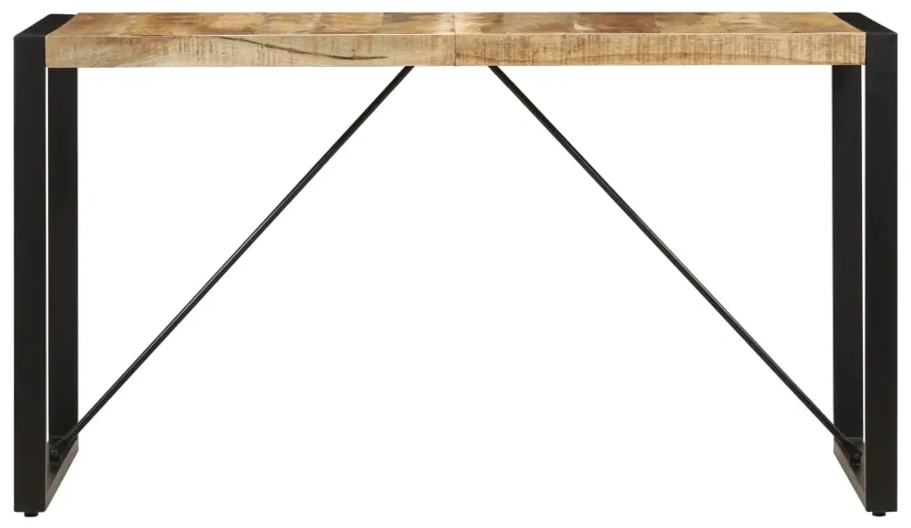 vidaXL Eettafel 140x70x75 cm massief mangohout