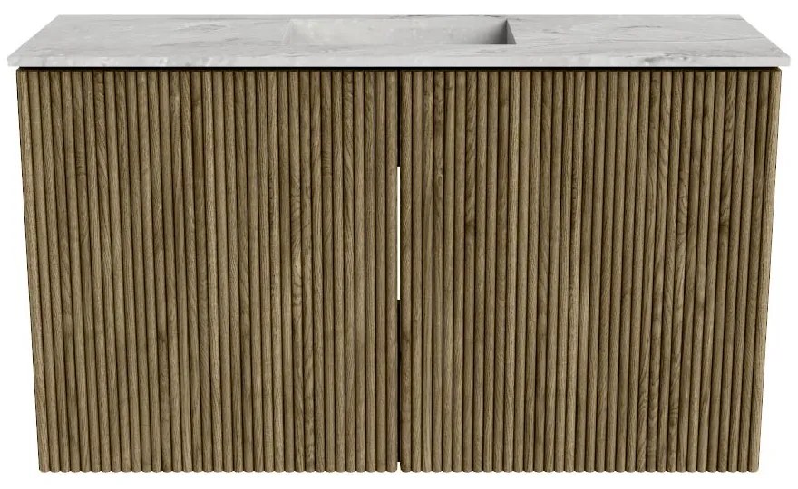 Mondiaz Joya DLux 70cm toiletmeubel dusk met wastafel faye midden zonder kraangat glace