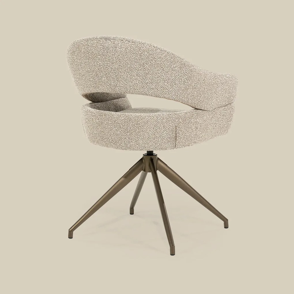 Eetstoel Brons Frame Taupe